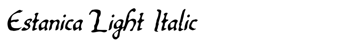 Estanica Light Italic